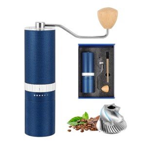 Vzaahu Manual Coffee Grinder - Blue, 40g Capacity