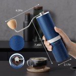 Vzaahu Manual Coffee Grinder - Blue, 40g Capacity
