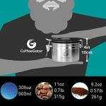 Coffee Gator 11oz Stainless Steel Coffee Canister