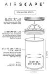 Airscape Stainless Steel Coffee Canister - Medium Black
