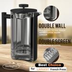 Stainless Steel French Press Coffee Maker - 2L