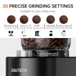 SOWTECH Adjustable Burr Coffee Grinder - 38 Settings