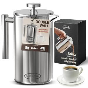 SterlingPro Double Walled French Press Coffee Maker