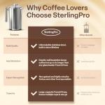 SterlingPro Double Walled French Press Coffee Maker