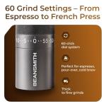 M1 Manual Coffee Grinder - Adjustable Stainless Steel Burr