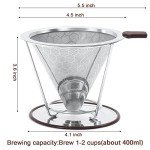 Stainless Steel Pour Over Coffee Dripper with Filter