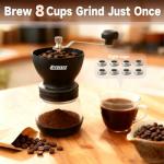 Manual Burr Coffee Grinder with Jars & Brush
