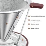 Stainless Steel Pour Over Coffee Dripper with Filter