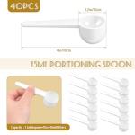 40PCS Plastic Measuring Spoons for Coffee & More