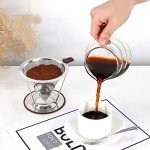 Stainless Steel Pour Over Coffee Dripper with Filter