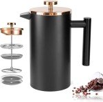 Miuly Stainless Steel French Press - 21oz Coffee Maker
