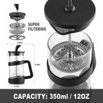 Sivaphe 12oz Lightweight French Press Coffee Maker