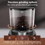 SOWTECH Electric Conical Burr Coffee Grinder - Black