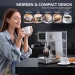 Compact 20 Bar Espresso Machine with Milk Frother
