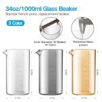 34 oz Universal French Press Replacement Glass Beaker