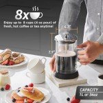 Elite Gourmet French Press Coffee Maker 34-Ounce