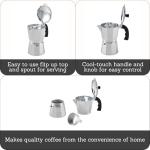 Imusa 6-Cup Stovetop Espresso Maker, Silver
