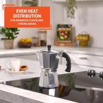 Imusa 6-Cup Stovetop Espresso Maker, Silver