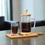 French Press Coffee Maker - 34oz with Bamboo Lid