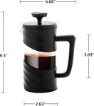 OVENTE 12oz French Press Coffee Maker - Black