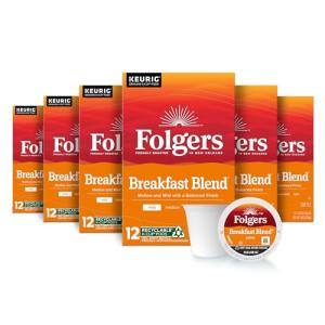 Folgers Breakfast Blend Mild Roast K-Cups, 72 Pods