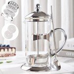 DUJUST Silver French Press Coffee Maker - 34oz