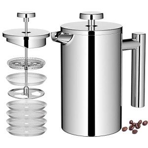 Miuly 21oz Stainless Steel French Press Coffee Maker
