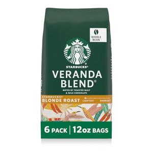 Starbucks Veranda Whole Bean Coffee, 12 oz - 6 Pack
