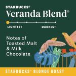Starbucks Veranda Whole Bean Coffee, 12 oz - 6 Pack