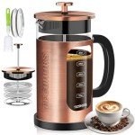 TECOHORS 34oz Stainless Steel French Press Coffee Maker