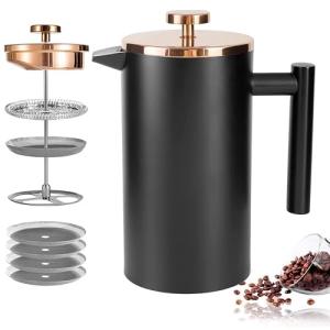 Miuly Stainless Steel French Press - 21oz Coffee Maker
