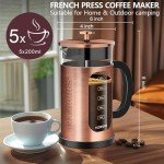 TECOHORS 34oz Stainless Steel French Press Coffee Maker