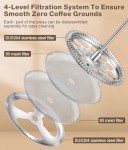 Stainless Steel French Press Coffee Maker - 34 Ounce