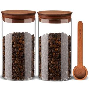 Airtight Coffee Canisters with Scoop - Set of 2