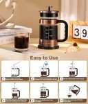 Stainless Steel French Press Coffee Maker - 34 Ounce