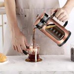 TECOHORS 34oz Stainless Steel French Press Coffee Maker