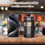 RAINBEAN 12 Oz Mini French Press Coffee Maker