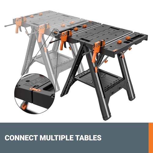 Worx Pegasus Folding Work Table & Sawhorse with Clamps