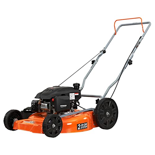 YARDMAX Gas Push Lawn Mower with High Rear Wheels