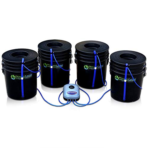 PowerGrow® DWC Hydroponic Bubbler Kit - (4) 5 Gallon Buckets