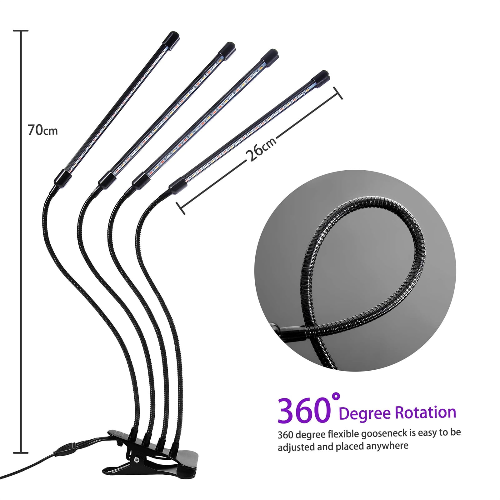 4 Head LED Indoor Plant Grow Light