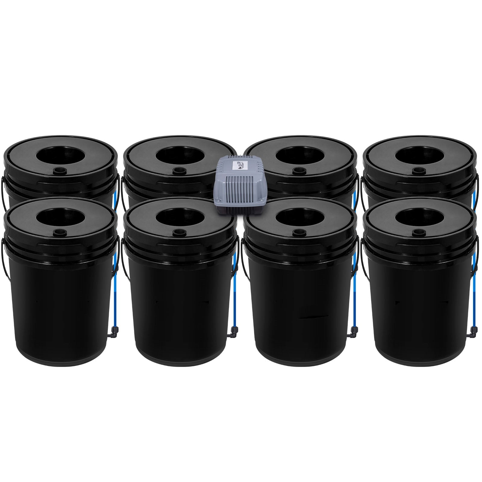 BENTISM DWC Hydroponic System - 5 Gallon, 8 Buckets