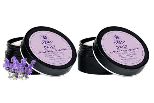 Hemp Intensive Cream | Essential Oils | Vegan | 1.7oz (Lavender, 2 Pack)