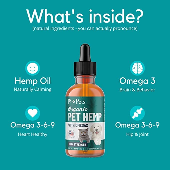 Organically Grown PB Pets Hemp Oil for Pets