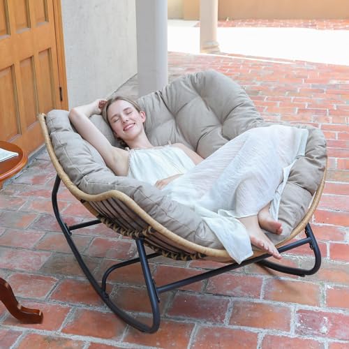 SWITTE Outdoor Rocking Chair in Modern Royal Design