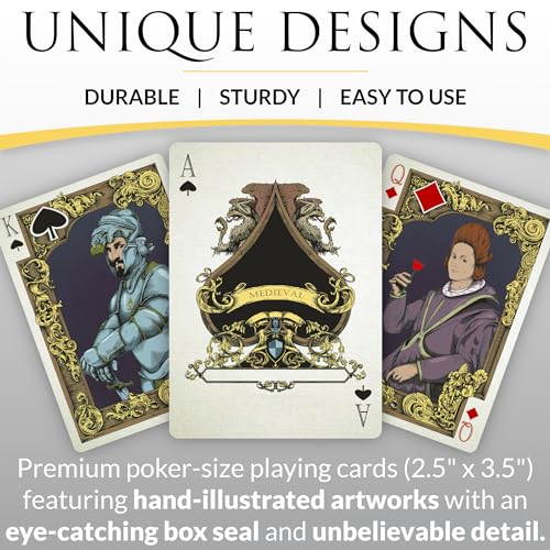 Medieval Playing Cards - Period-Authentic Middle Ages Designs