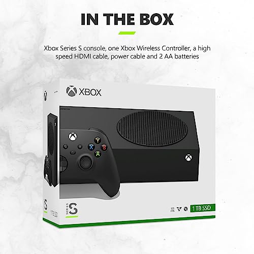 Xbox Series S Carbon Black Gaming Console - High Performance