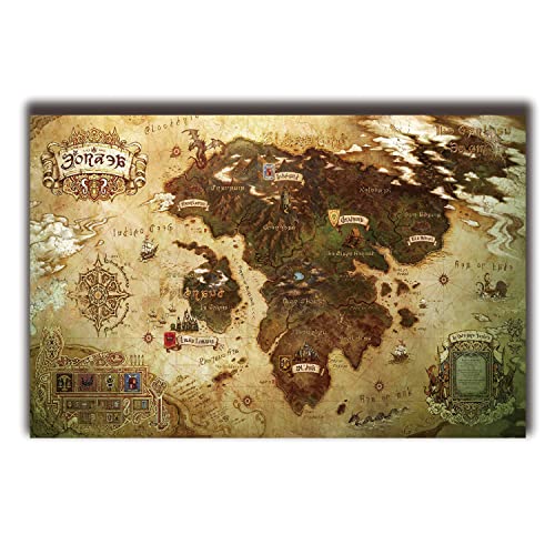 Final Fantasy XIV A Realm Reborn Map Poster