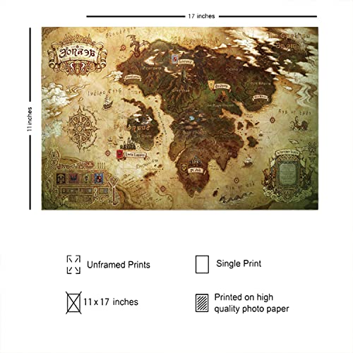 Final Fantasy XIV A Realm Reborn Map Poster