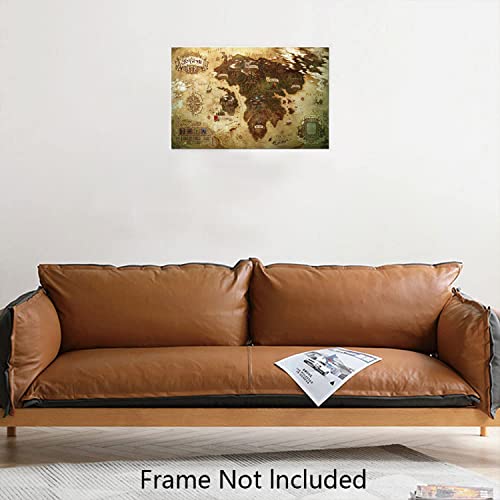 Final Fantasy XIV A Realm Reborn Map Poster